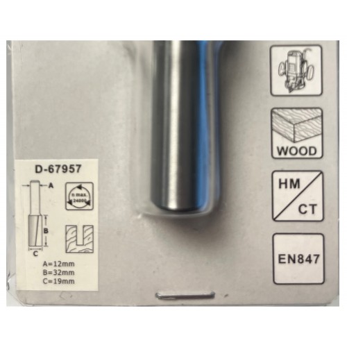 D-67957 Broca recta, T.C.T., 19 x 73 mm