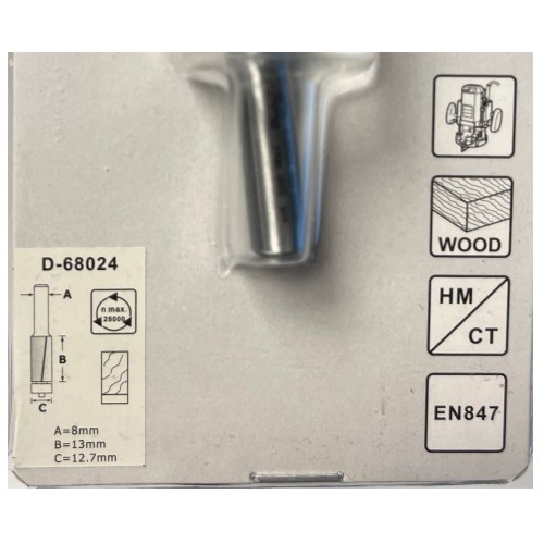 D-68024 Broca de corte al ras, T.C.T., 12,7 x 55,5 mm