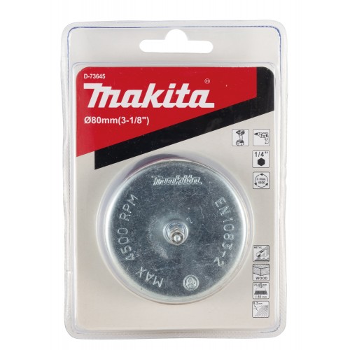 D-73645 Copa ondulada latonada para taladro 80 mm, 0,3 mm, 1/4