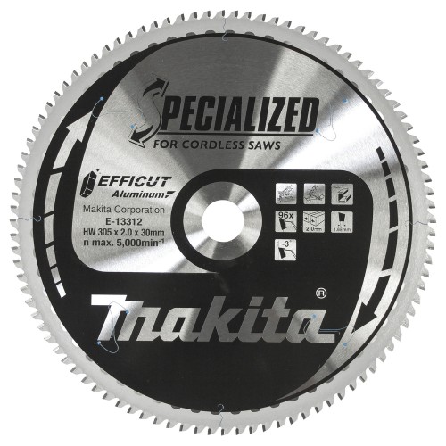 E-13312 Disco sierra circular , Efficut T.C.T, 305 x 30 mm, 96T