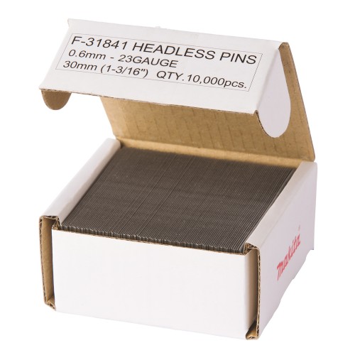 F-31841 Clavos pin, 0,6 x 30 mm, 23 Ga, 10 000 pcs