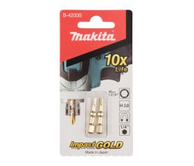 B-42335 Punta Impact Gold ShorTon, Hex 3,0, 30 mm, 2 pcs