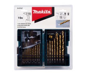 D-67527 Set de brocas de metal , HSS-TiN, 19 pcs