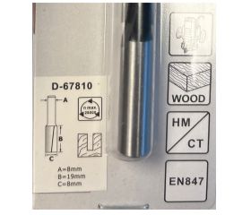 D-67810 Broca recta, T.C.T., 8 x 51 mm