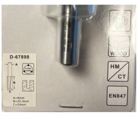 D-67898 Fresa recta 2 filos, 24 mm