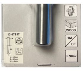 D-67957 Broca recta, T.C.T., 19 x 73 mm