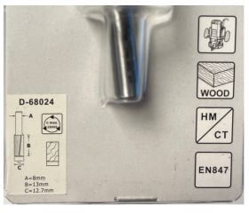 D-68024 Broca de corte al ras, T.C.T., 12,7 x 55,5 mm