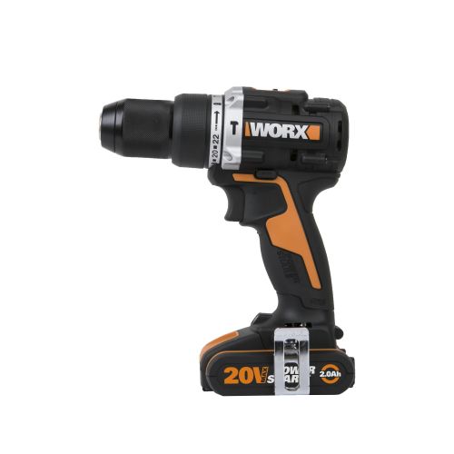 Worx WX352 - Taladro Percutor Brushless 20V 2.0Ah 2 Bat