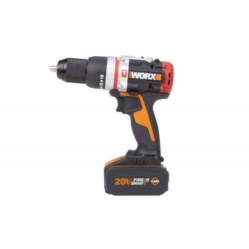 Worx WX354 - Taladro percutor Brushless Slammer Drill 20V 2.0Ah (2 bat)