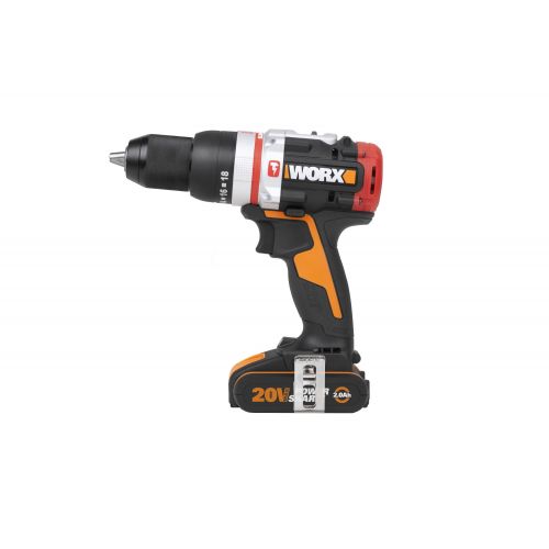 Worx WX354 - Taladro percutor Brushless Slammer Drill 20V 2.0Ah (2 bat)