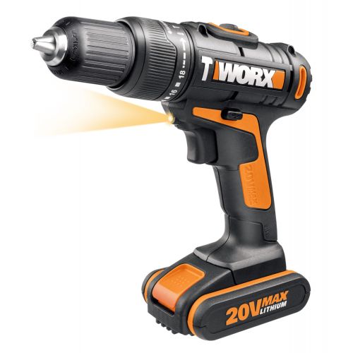 Worx WX371.1 - Taladro percutor 20V 2.0Ah (2 bat)