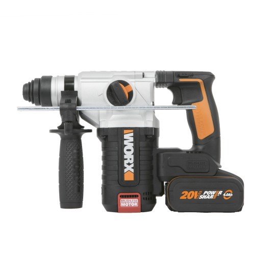 Worx WX380 - Martillo 4F Brushless 2,2J 20V 2 bat (4Ah + 4Ah)