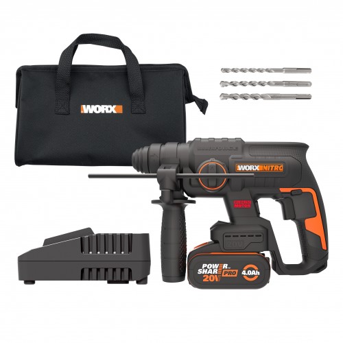 Worx WX381 - Martillo SDS-Plus BL 20V (1bat 2.0Ah)