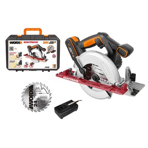 Worx WX530 - Sierra circular Exactrack 20V 2.0Ah (1 bat)