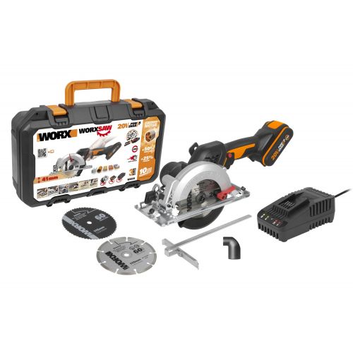 Worx WX531 - Sierra circular Brushless Worxsaw 46mm 20V 2.0Ah (1 bat)