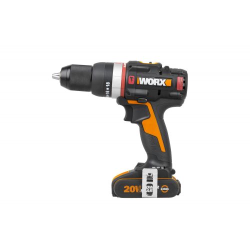 Worx WX-JCR - Taladro percutor Brushless Slammer Drill 20V 2.0Ah (2 bat)