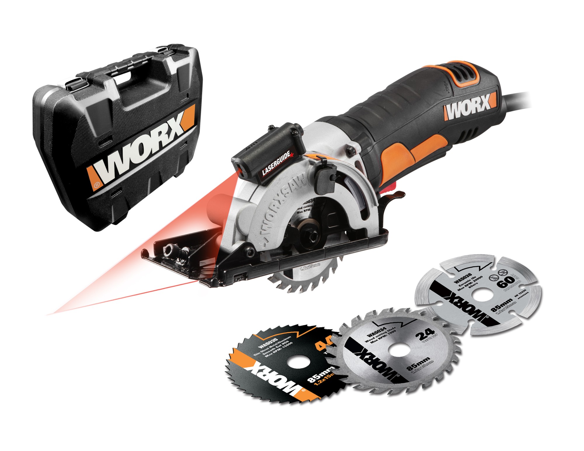 Worx DIY Worx WX426 Sierra circular Worxsaw HC 400W 27mm