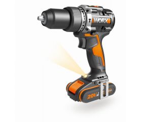 Worx WX352 - Taladro Percutor Brushless 20V 2.0Ah 2 Bat