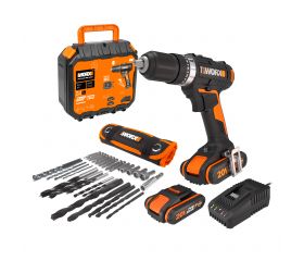 Worx WX370 - Taladro Percutor 20V (2bat 2.0Ah)