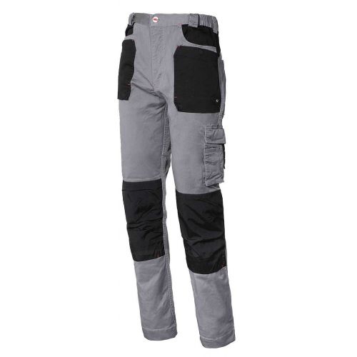 Pantalón multibolsillos Stretch con refuerzo en rodillas en caja Talla S Gris (80)